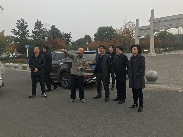 夏萍、、、程保银实地调研徽盐地产在建项目